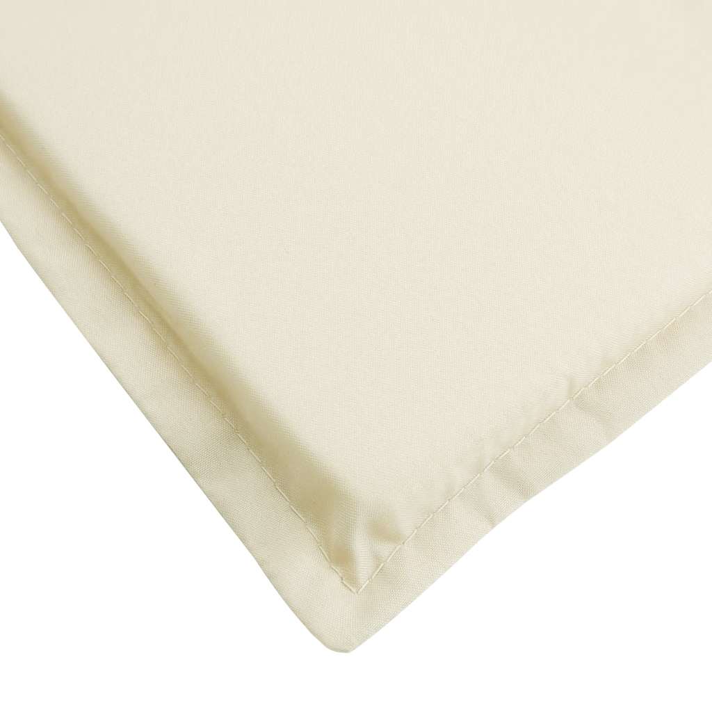 Cuscino per Lettino Crema 186x58x4 cm in Tessuto Oxford