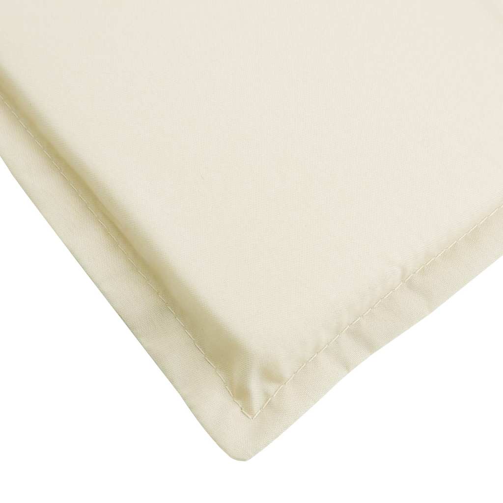 Cuscino per Lettino Crema 186x58x4 cm in Tessuto Oxford