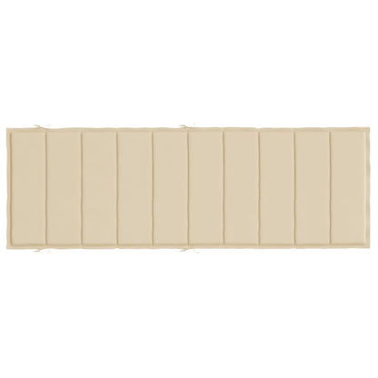 Cuscino per Lettino Beige 186x58x3 cm in Tessuto Oxford