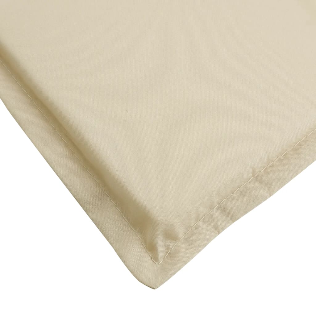 Cuscino per Lettino Beige 186x58x3 cm in Tessuto Oxford