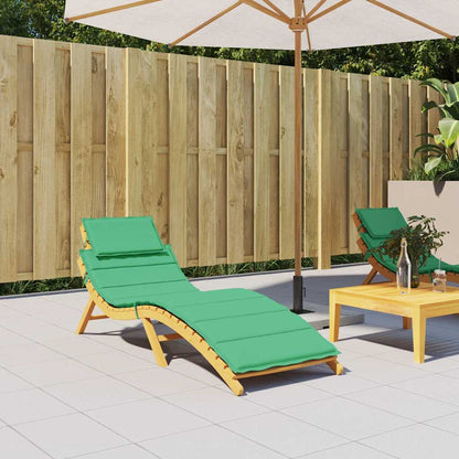 Cuscino per Lettino Verde 186x58x4 cm in Tessuto Oxford