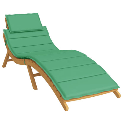 Cuscino per Lettino Verde 186x58x4 cm in Tessuto Oxford