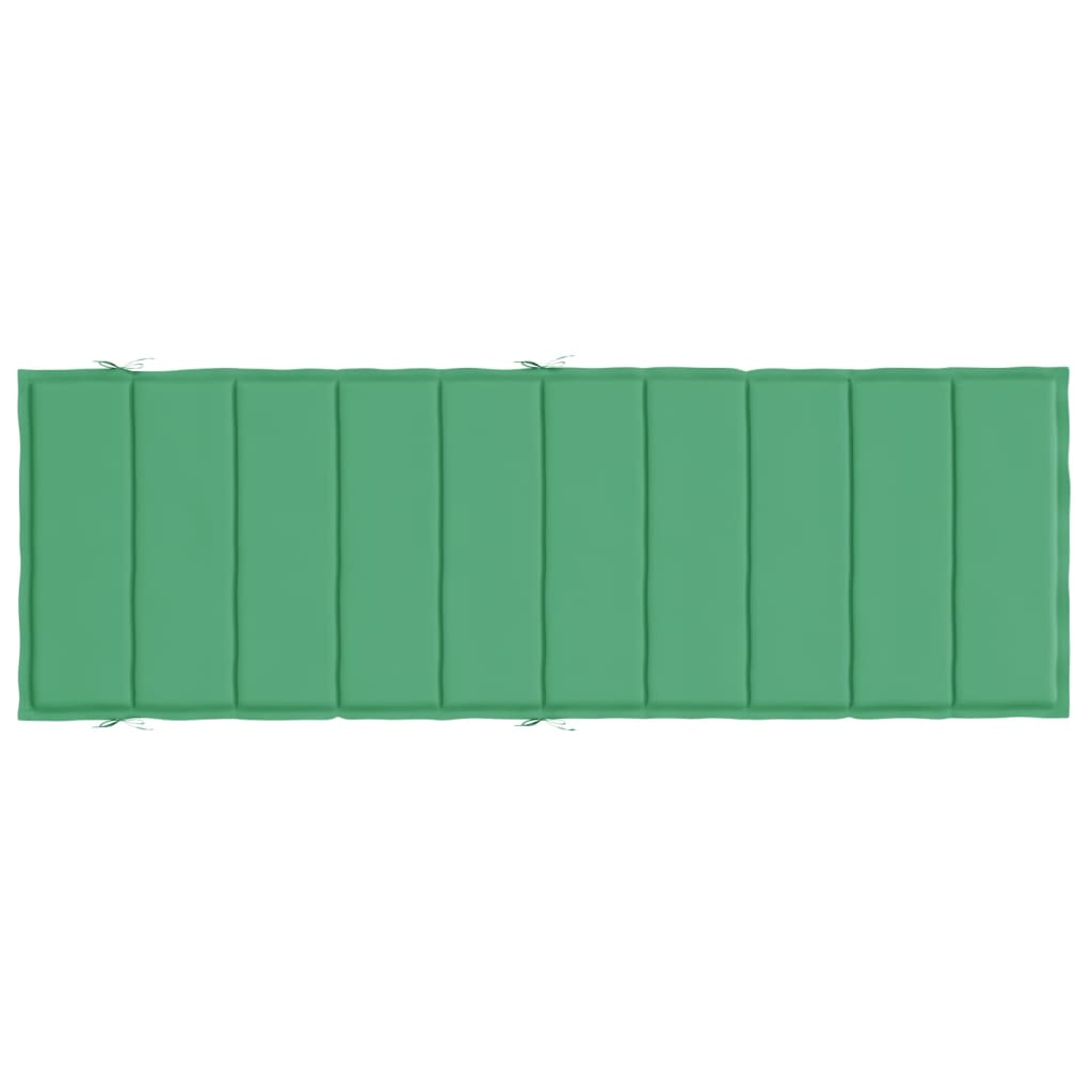 Cuscino per Lettino Verde 186x58x3 cm in Tessuto Oxford