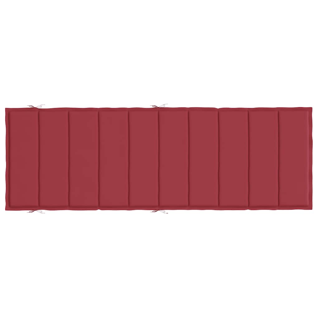 Cuscino per Lettino Rosso Vino 186x58x4 cm in Tessuto Oxford - homemem39