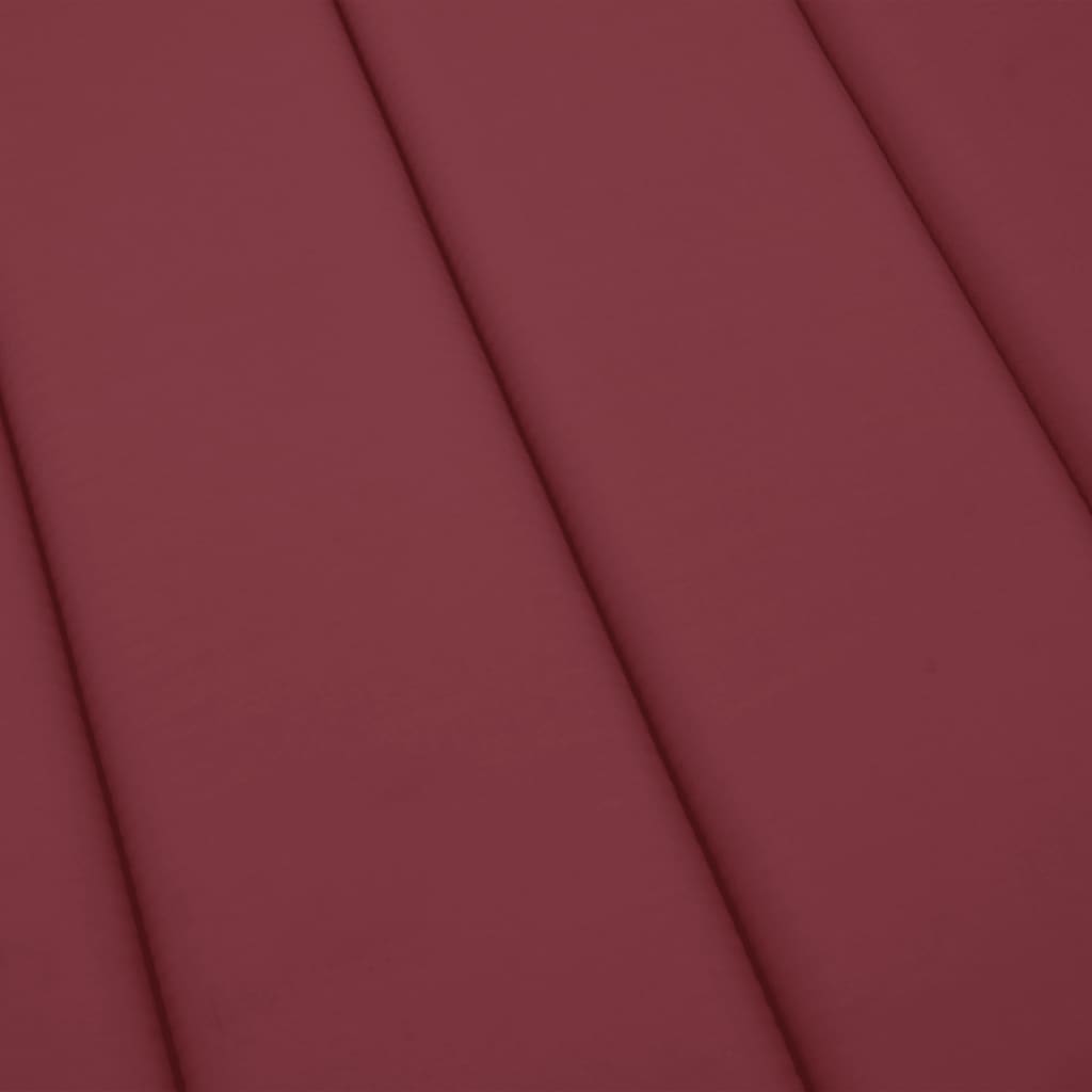 Cuscino per Lettino Rosso Vino 186x58x3 cm in Tessuto Oxford