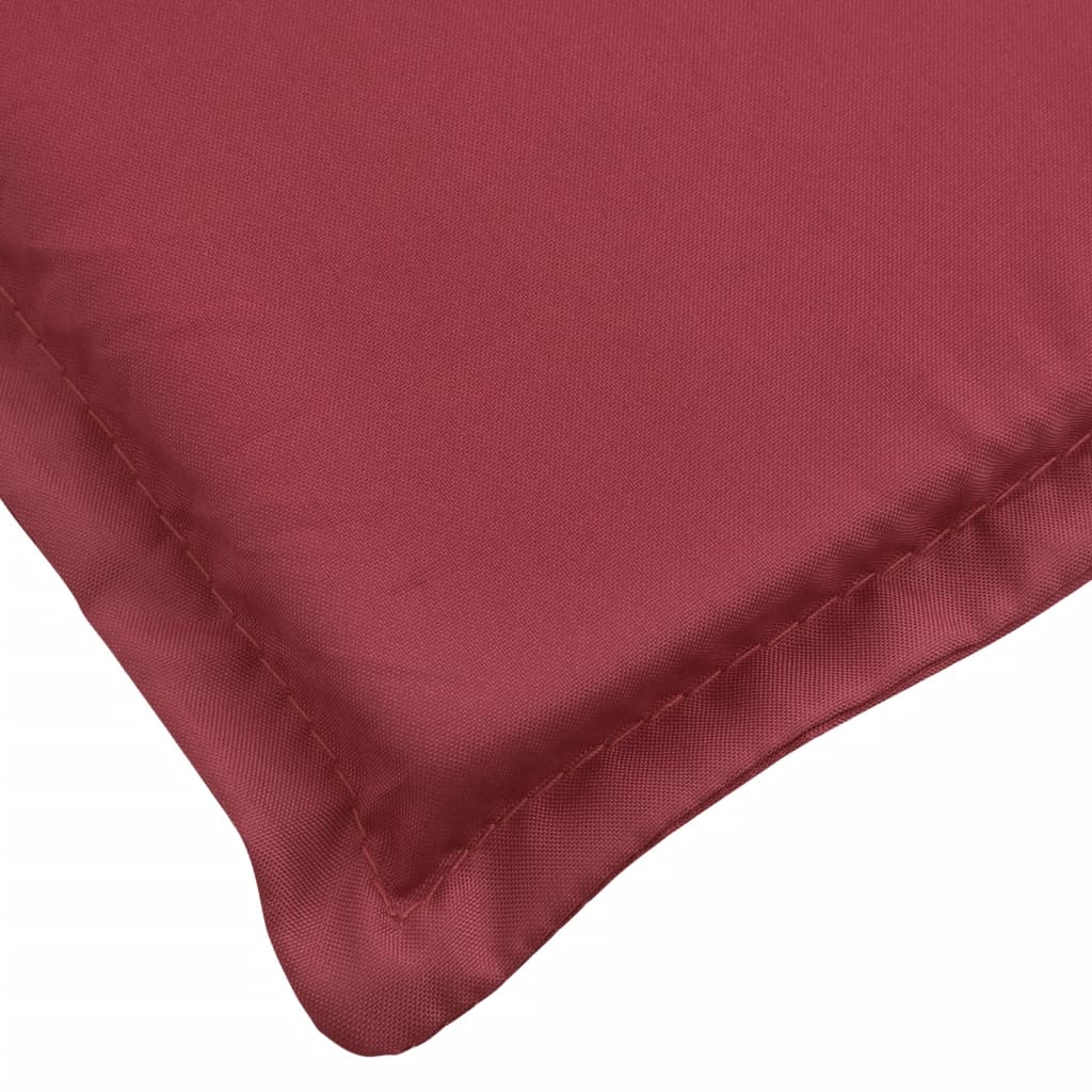 Cuscino per Lettino Rosso Vino 186x58x3 cm in Tessuto Oxford