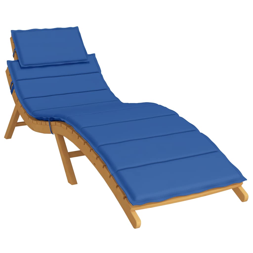 Cuscino per Lettino Blu Reale 186x58x4 cm in Tessuto Oxford