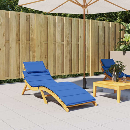 Cuscino per Lettino Blu Reale 186x58x4 cm in Tessuto Oxford