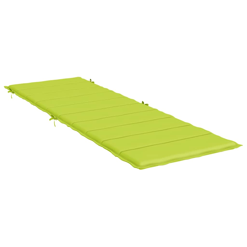 Cuscino per Lettino Verde Intenso 186x58x4 cm in Tessuto Oxford