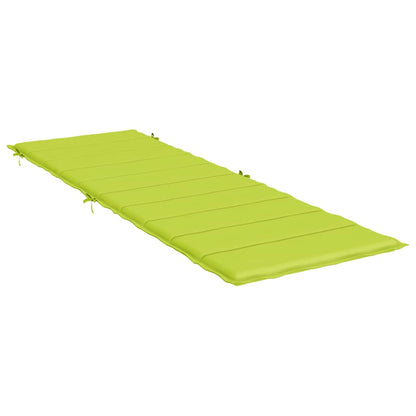 Cuscino per Lettino Verde Intenso 186x58x4 cm in Tessuto Oxford