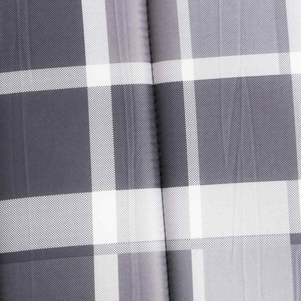 Cuscino per Lettino a Quadri Grigi 186x58x4 cm Tessuto Oxford | homemem39
