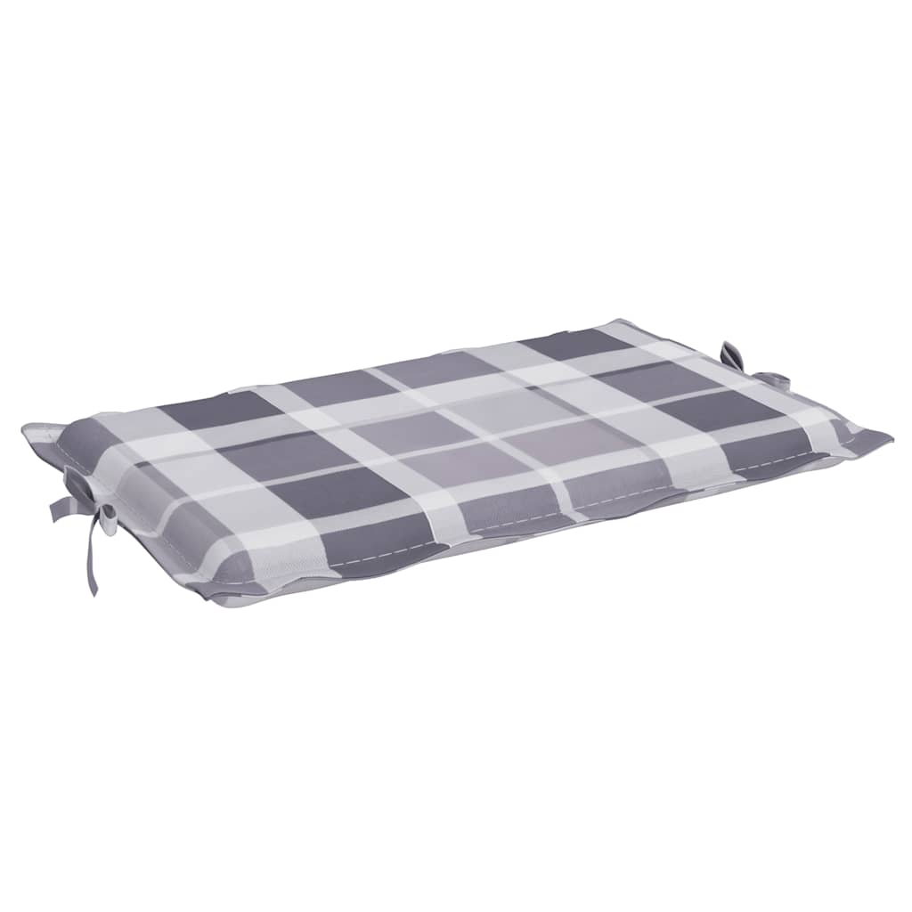 Cuscino per Lettino a Quadri Grigi 186x58x4 cm Tessuto Oxford | homemem39
