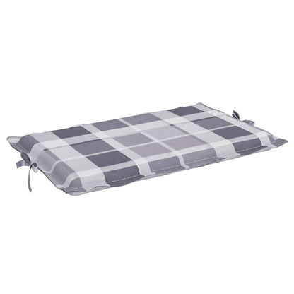 Cuscino per Lettino a Quadri Grigi 186x58x4 cm Tessuto Oxford | homemem39