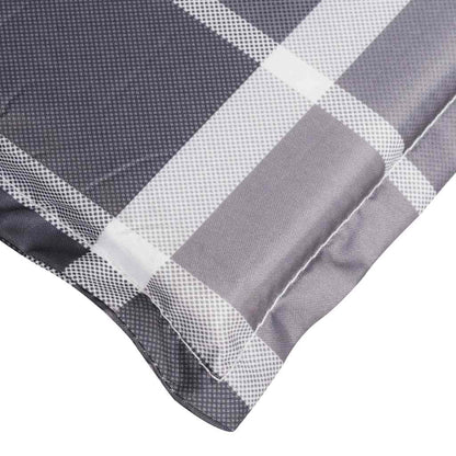 Cuscino per Lettino a Quadri Grigi 186x58x4 cm Tessuto Oxford | homemem39