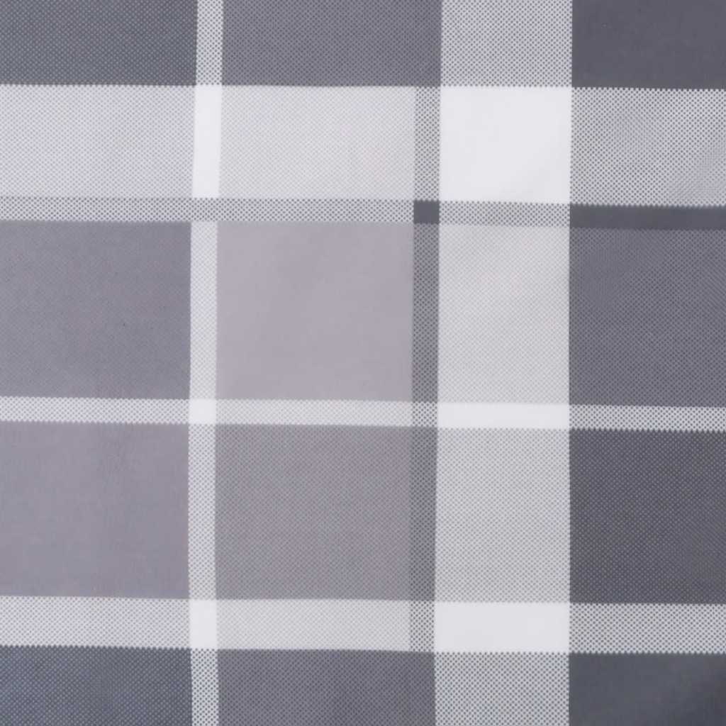 Cuscino per Lettino a Quadri Grigi 186x58x4 cm Tessuto Oxford | homemem39