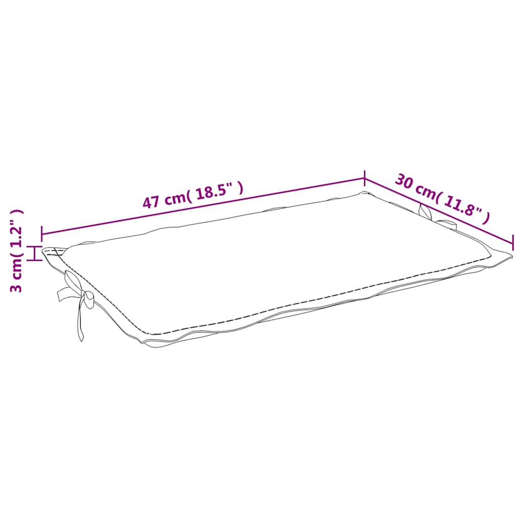 Cuscino per Lettino a Quadri Grigi 186x58x4 cm Tessuto Oxford | homemem39