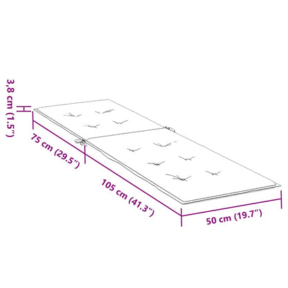 Cuscino per Sdraio Crema (75+105)x50x4 cm - homemem39
