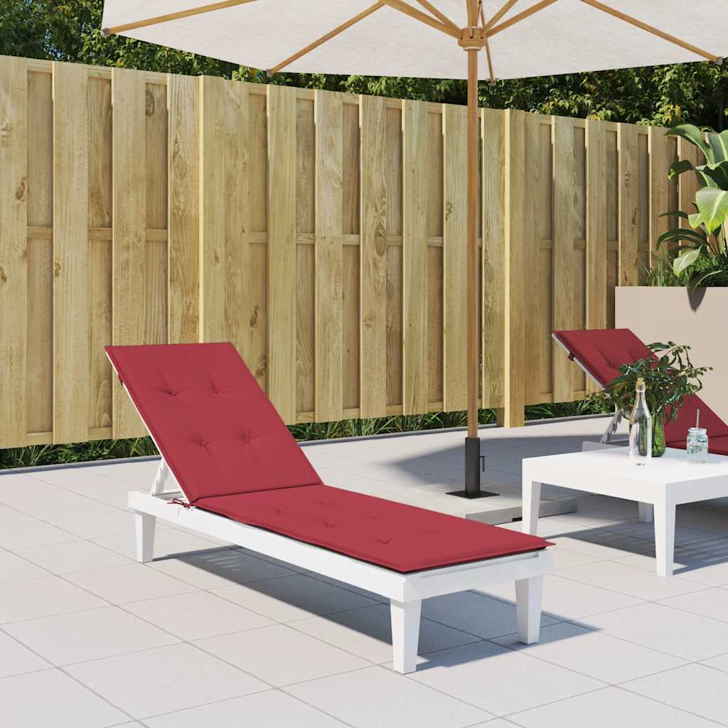 Cuscino per Sdraio Rosso Vino (75+105)x50x4 cm | homemem39