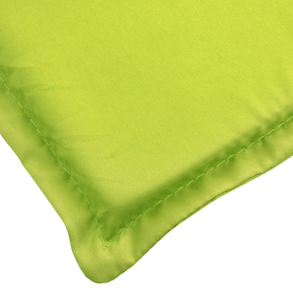 Cuscino per Sdraio Verde Brillante (75+105)x50x4 cm