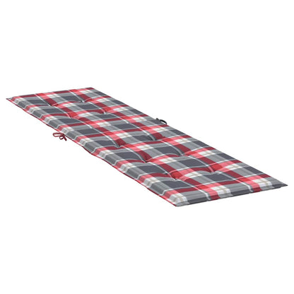 Cuscino per Sdraio Rosso a Quadri (75+105)x50x4 cm