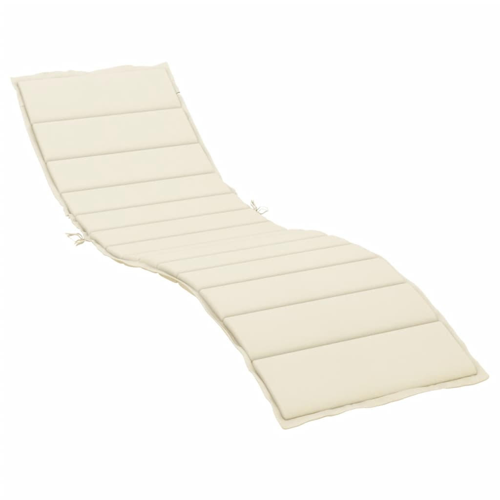 Cuscino per Lettino Crema 200x50x3 cm in Tessuto Oxford