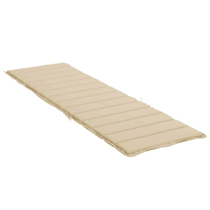 Cuscino per Lettino Beige 200x50x3 cm in Tessuto Oxford