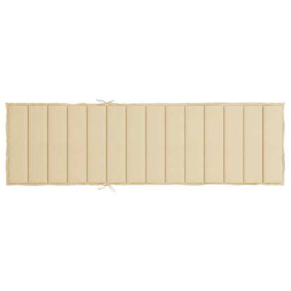 Cuscino per Lettino Beige 200x50x3 cm in Tessuto Oxford - homemem39