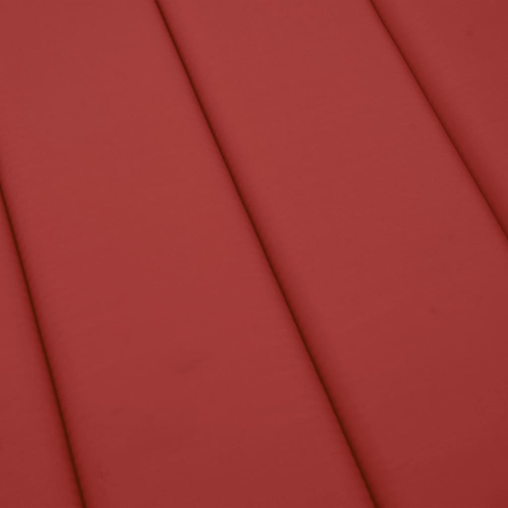 Cuscino per Lettino Rosso 200x50x3 cm in Tessuto Oxford