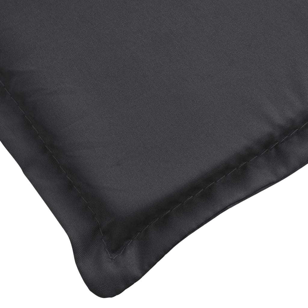 Cuscino per Lettino Nero 200x50x3 cm in Tessuto Oxford - homemem39