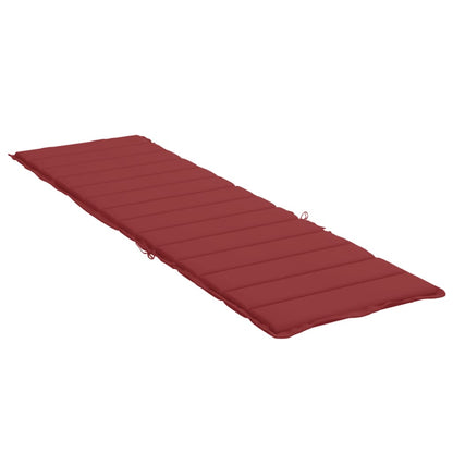 Cuscino per Lettino Rosso Vino 200x50x3 cm in Tessuto Oxford | homemem39