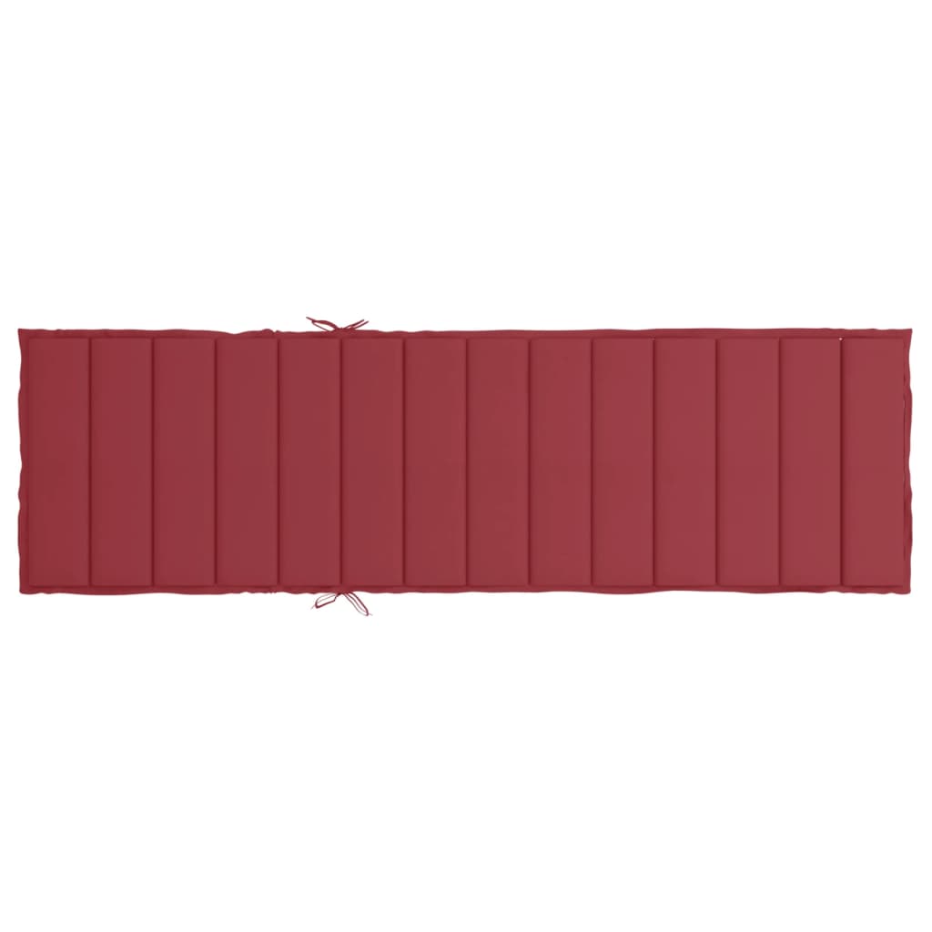 Cuscino per Lettino Rosso Vino 200x50x3 cm in Tessuto Oxford - homemem39