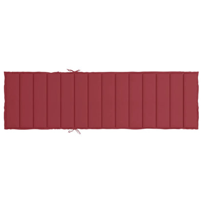 Cuscino per Lettino Rosso Vino 200x50x3 cm in Tessuto Oxford - homemem39