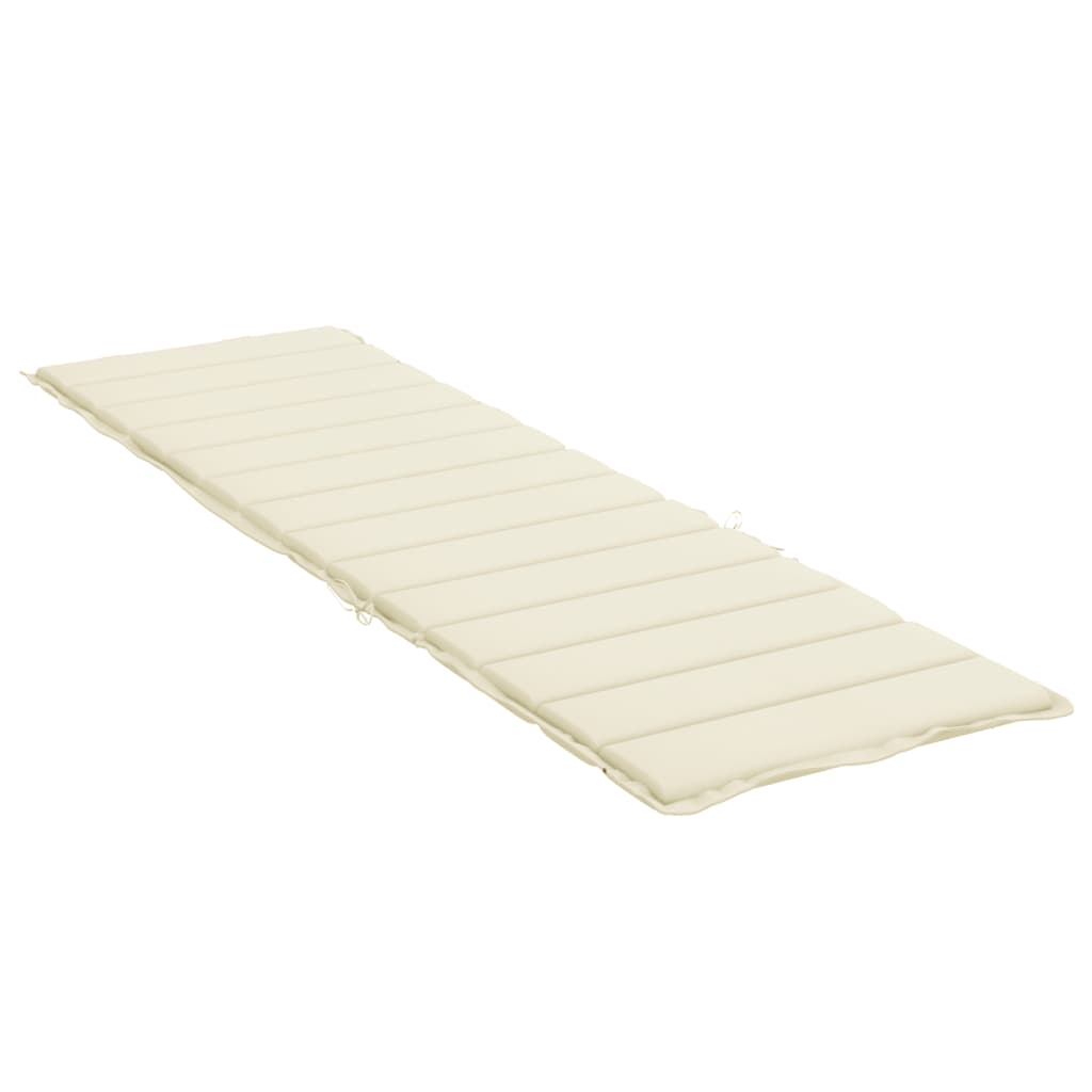 Cuscino per Lettino Crema 200x60x3 cm in Tessuto Oxford