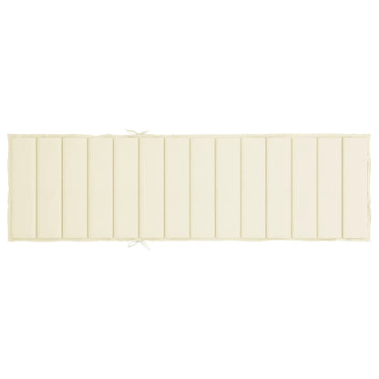 Cuscino per Lettino Crema 200x60x3 cm in Tessuto Oxford - homemem39