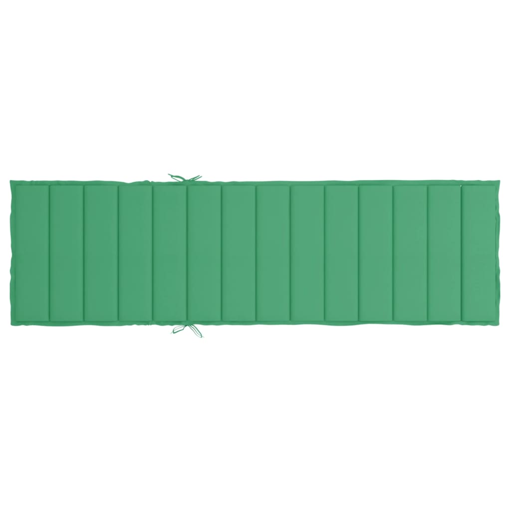 Cuscino per Lettino Verde 200x60x3 cm in Tessuto Oxford