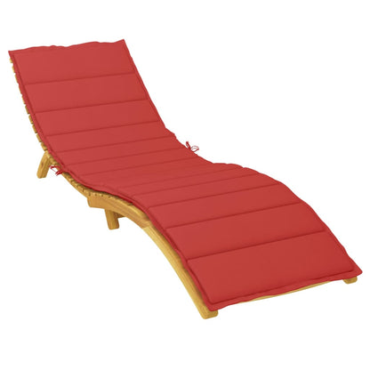 Cuscino per Lettino Rosso 200x60x3 cm in Tessuto Oxford | homemem39