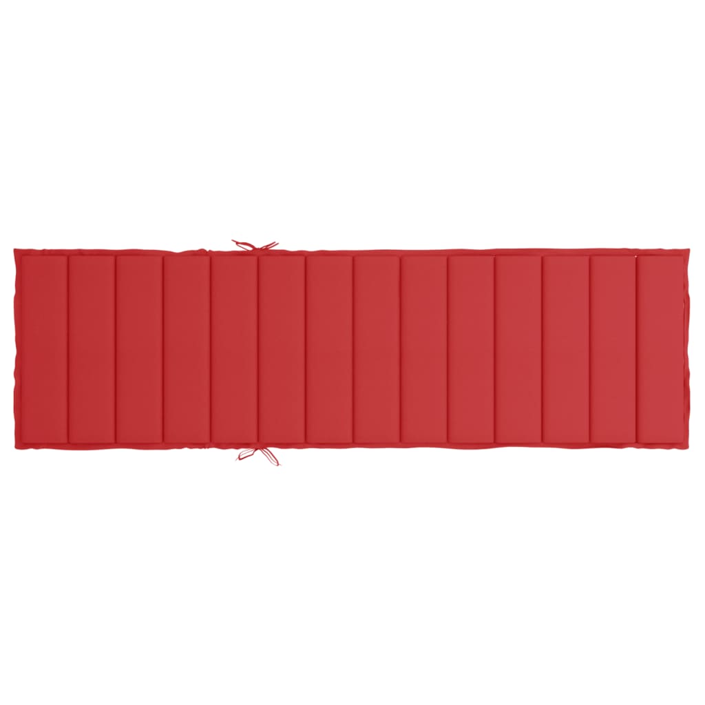 Cuscino per Lettino Rosso 200x60x3 cm in Tessuto Oxford | homemem39