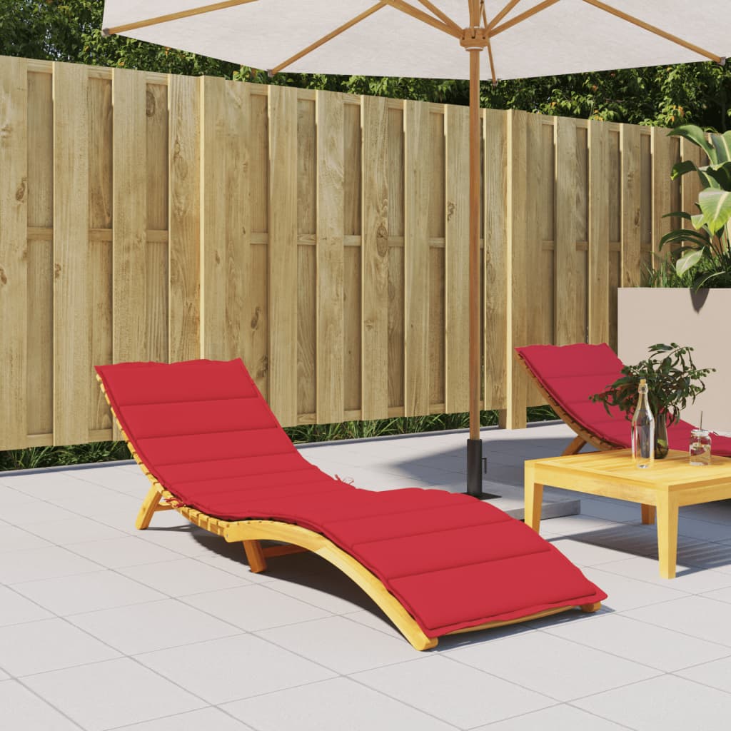 Cuscino per Lettino Rosso 200x60x3 cm in Tessuto Oxford | homemem39