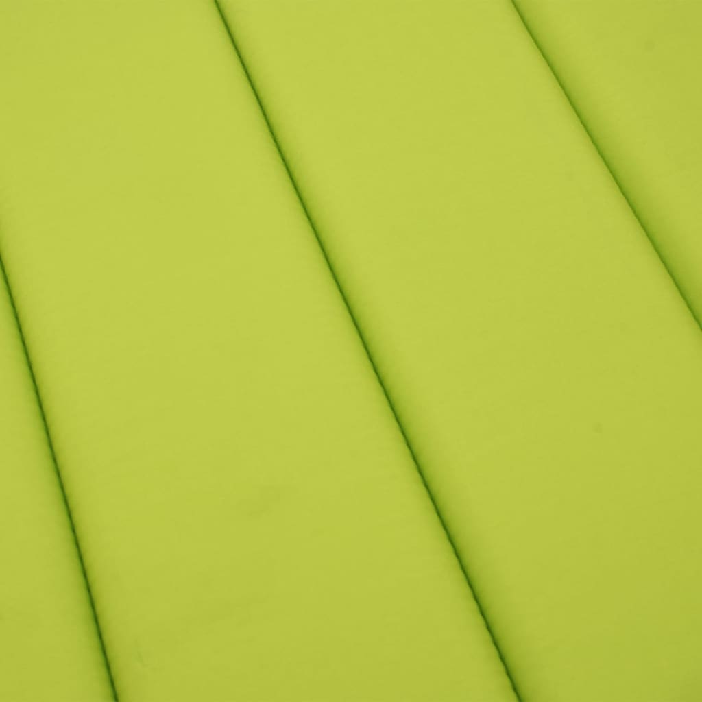 Cuscino per Lettino Verde Intenso 200x60x3 cm in Tessuto Oxford