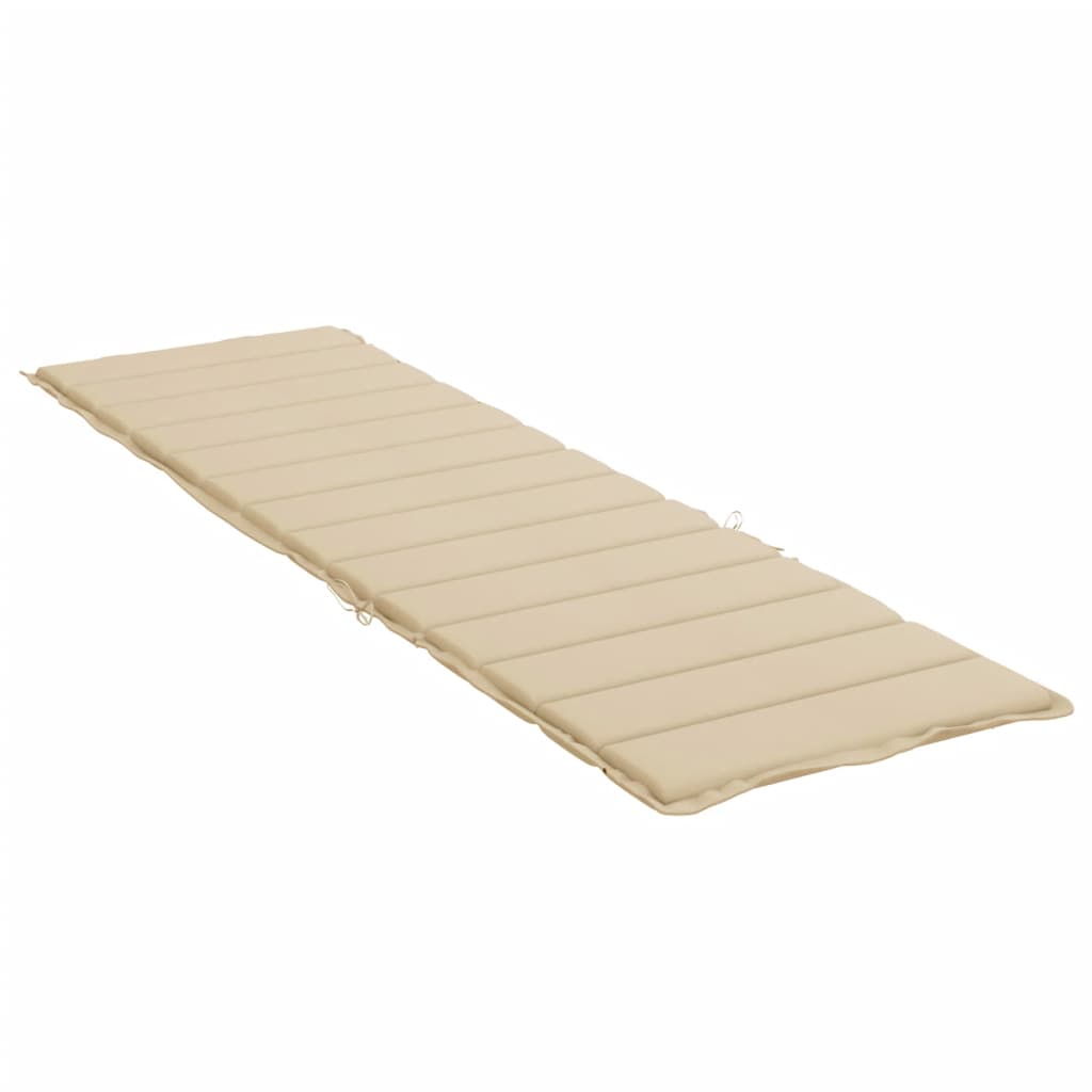 Cuscino per Lettino Beige 200x70x3 cm in Tessuto Oxford