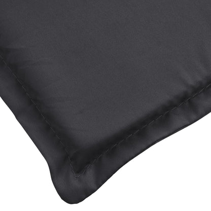 Cuscino per Lettino Nero 200x70x3 cm in Tessuto Oxford