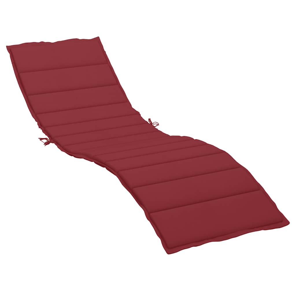 Cuscino per Lettino Rosso Vino 200x70x3 cm in Tessuto Oxford | homemem39