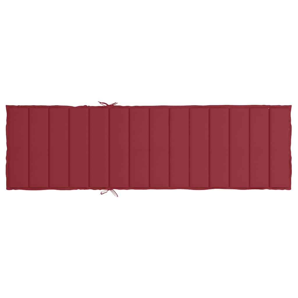 Cuscino per Lettino Rosso Vino 200x70x3 cm in Tessuto Oxford | homemem39