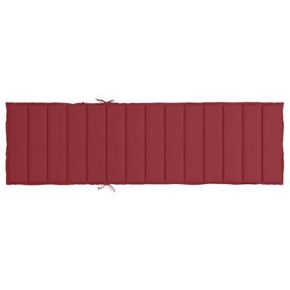 Cuscino per Lettino Rosso Vino 200x70x3 cm in Tessuto Oxford | homemem39