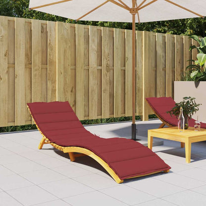 Cuscino per Lettino Rosso Vino 200x70x3 cm in Tessuto Oxford | homemem39