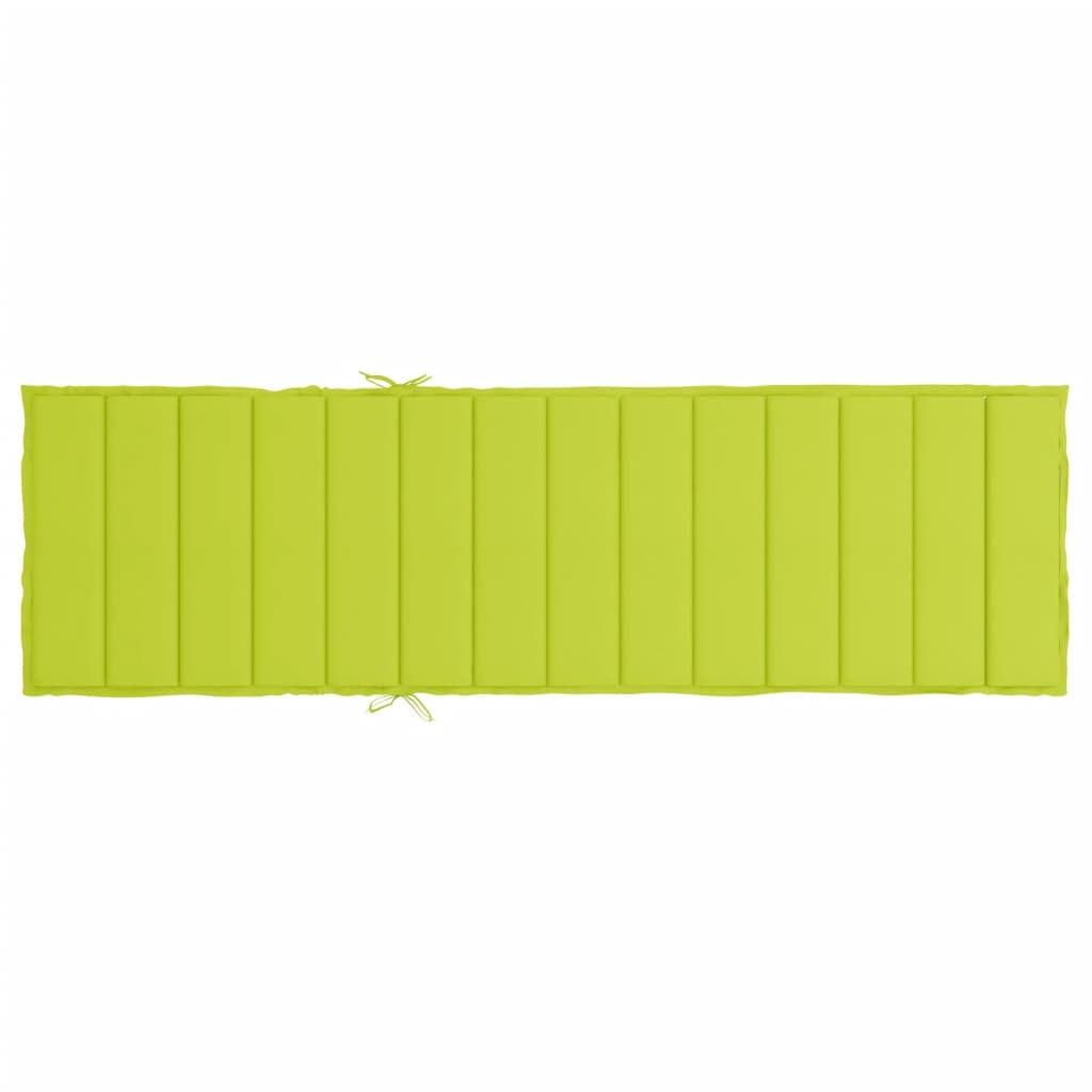 Cuscino per Lettino Verde Intenso 200x70x3 cm in Tessuto Oxford - homemem39