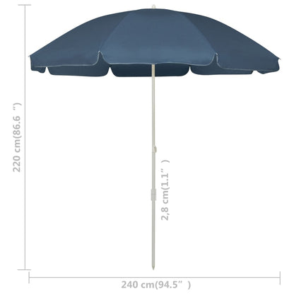 Ombrellone da Spiaggia Blu 240 cm | homemem39