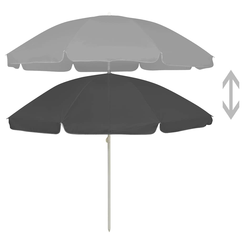 Ombrellone da Spiaggia Antracite 240 cm | homemem39