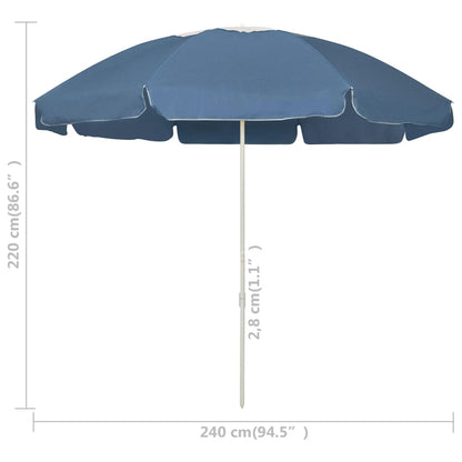 Ombrellone da Spiaggia Blu 240 cm | homemem39