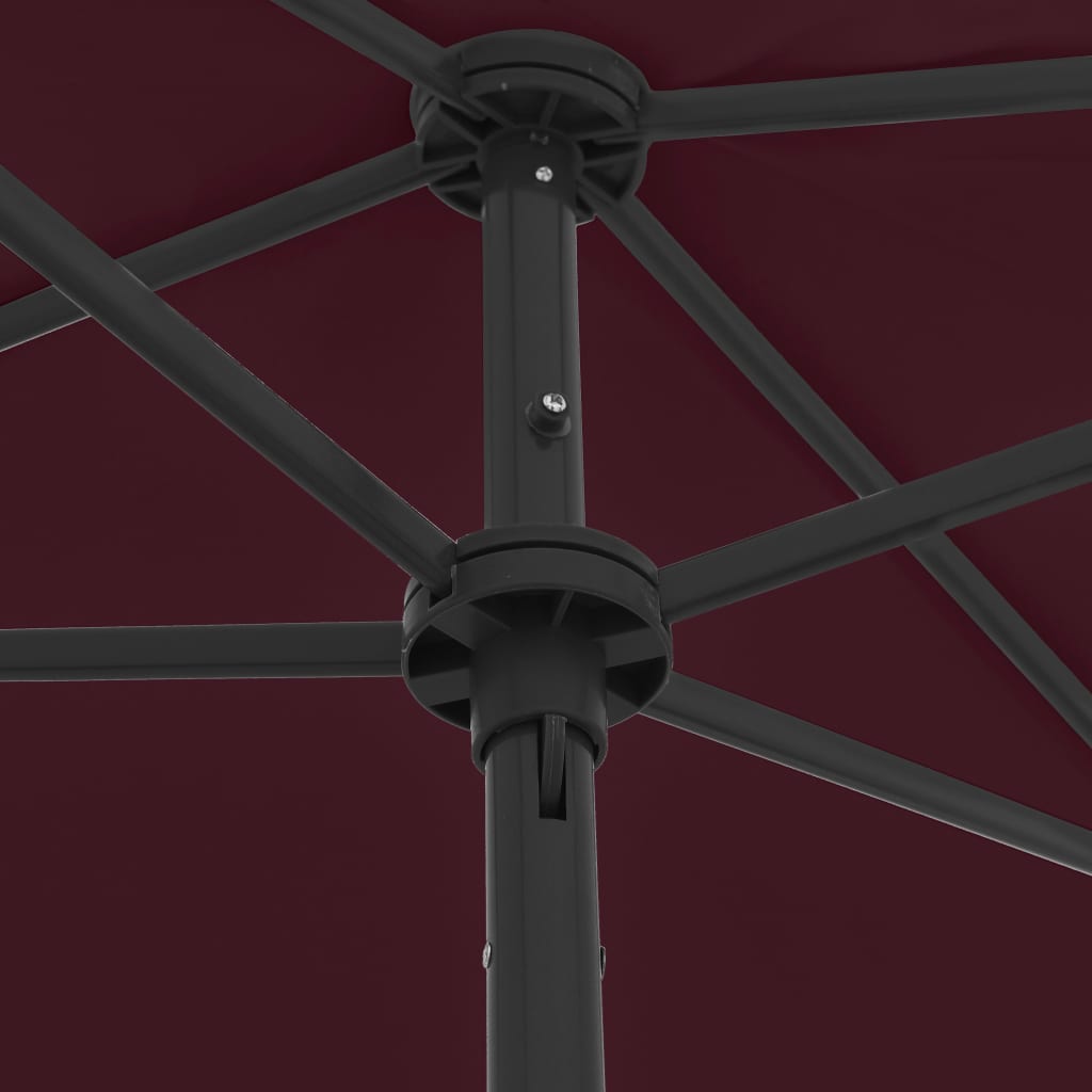 Ombrellone da Spiaggia Rosso Bordò 180x120 cm - homemem39